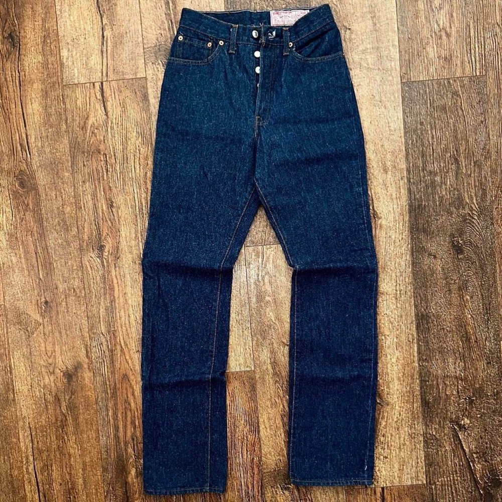 Women’s Vintage 80's 501 Darkwash neppy fuzzy Jeans 26x34 Made in USA